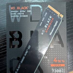 全新原封WD_BLACK SN850X NVMe SSD 4TB