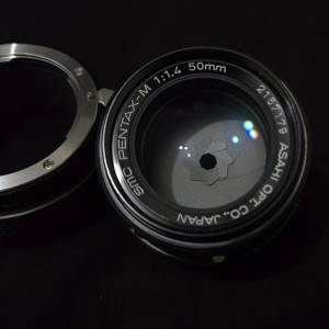 Pentax M 50mm f1.4 連shoten pk to nikon Z 轉接環