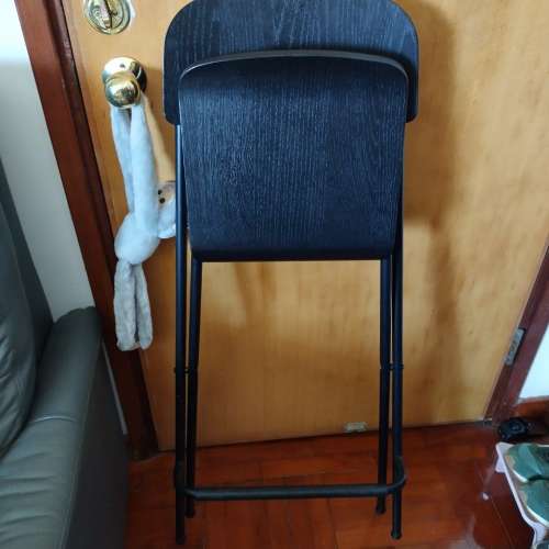 IKEA 黑色高摺凳