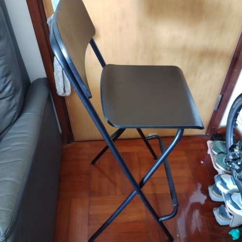 IKEA 黑色高摺凳