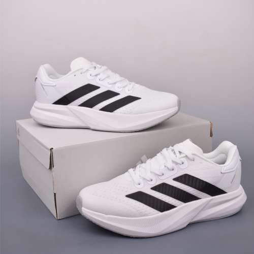 Adidas Duramo Speed 2 輕量跑鞋清風系列 復古網面透氣跑步鞋白黑 size：36 36.5 3...