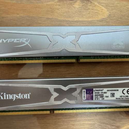 Kingston DDR3 1600mhz 4G x 2