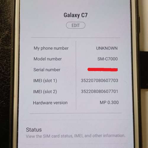 Samsung C7, 64G +4G 95%新正常,原裝盒裝件連义機行貨, 加兩個黑色機套及一個機保護...