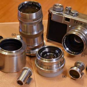 Nikon優質旁軸鏡NIKKOR 3.5cm廣角鏡、5cm標準鏡、13.5cm人像/中長距鏡