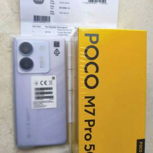 Poco M7 pro 5G[8+256G版] *99.99%new *紫色 *香港原廠行貨[*有正式單據,2025年6月2...