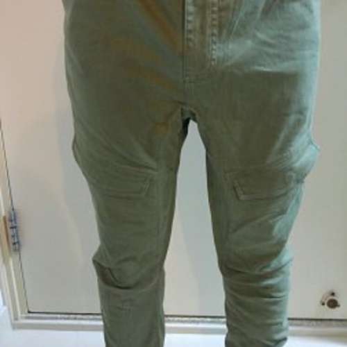 平賣 全新 男 休閑 潮褲 低浪 洗水 束腳 多口袋 工裝褲