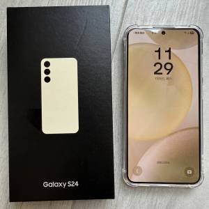 Samsung Galaxy S24 8GB+256GB 淡奶黃色手提電話行貨有盒有單有保養