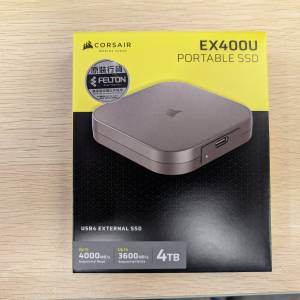 100%new 未開封 Corsair EX400U USB 4.0 Type-C Portable SSD 4TB (MagSafe 磁吸) 行...