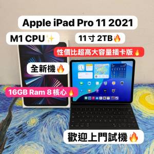 (超抵用 M1CPU 16GB Ram 8核心🔥iPad Pro 2TB超大容量）Apple iPad Pro 11 2021/全...