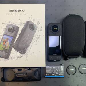 [觀塘實體店] 二手 Insta360 X4 (連機身保護套+控溫握套)行貨保養到2026年2月 *S72...