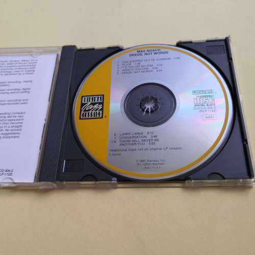 MAX ROACH DEEDS NOT WORDS 美版