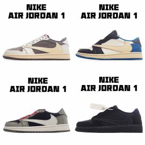 Travis Scott x Fragment x Air Jordan 1 Low TS聯名倒勾低幫板鞋Size：36-45