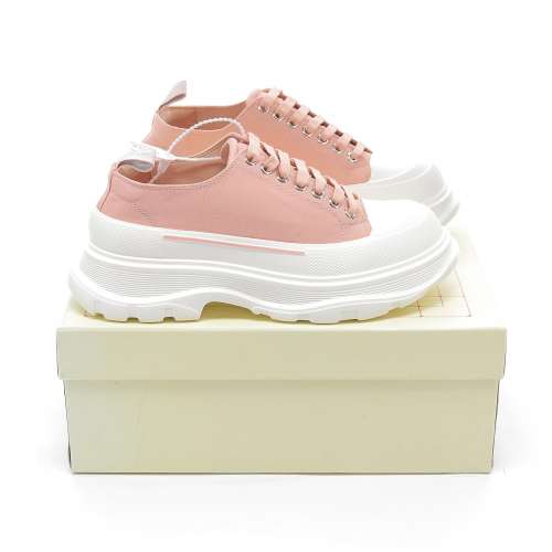 Alexander McQueen亞歷山大麥昆 鬆糕鞋厚底增高帆布 size：36-44