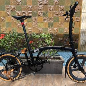 2025 鋁合金款 RUHM PRO D PLUS (PRO 2 CARBON) 7速 碟剎 16吋349 碳纖維三刀輪組 ...