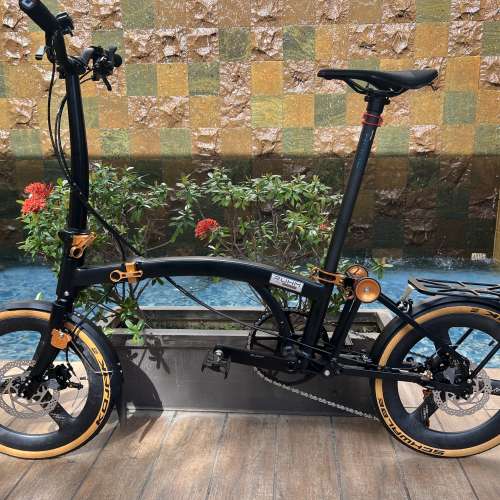 2025 鋁合金款 RUHM PRO D PLUS (PRO 2 CARBON) 7速 碟剎 16吋349 碳纖維三刀輪組 ...