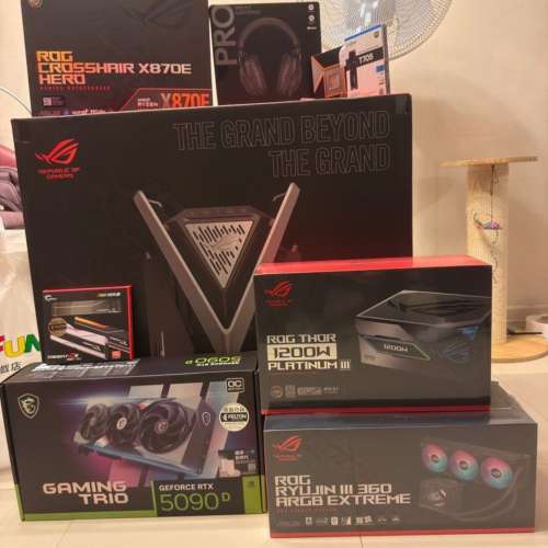 AMD Ryzen R9 9950x Rog crosshair X870E hero全機放（顯卡已放）