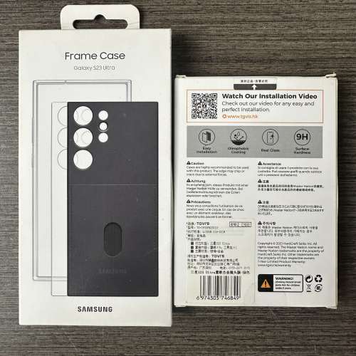 全新Samsung s23 ultra 原廠手機殼+鏡頭貼