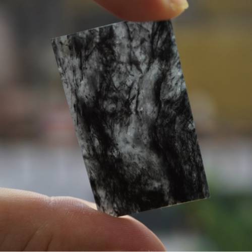 天然緬甸墨翠無示牌（如詩如畫）