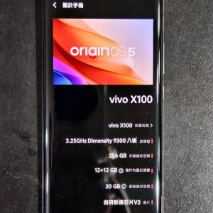 Vivo X100有盒國行，原裝充電器，鋼化膜，3手機殼