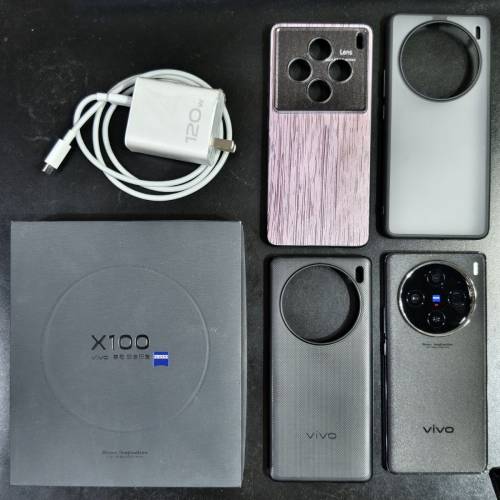 Vivo X100有盒國行，原裝充電器，鋼化膜，3手機殼