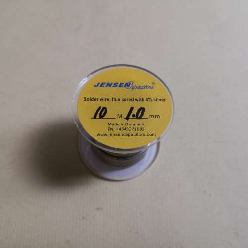 丹麥JENSEN 含銀4％ 1mm錫線一卷