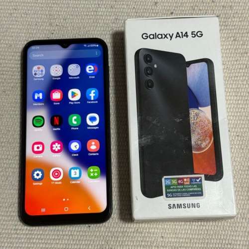新淨全正常 Samsung 三星 Galaxy A14 5G 中階手機電話 phone smart 黑色 black (6G...