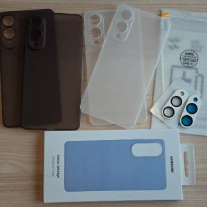 全新 Samsung S25 Edge 專用配件 - 超薄身機殼 / Kidsult 藍色Leather Case / 鏡頭...