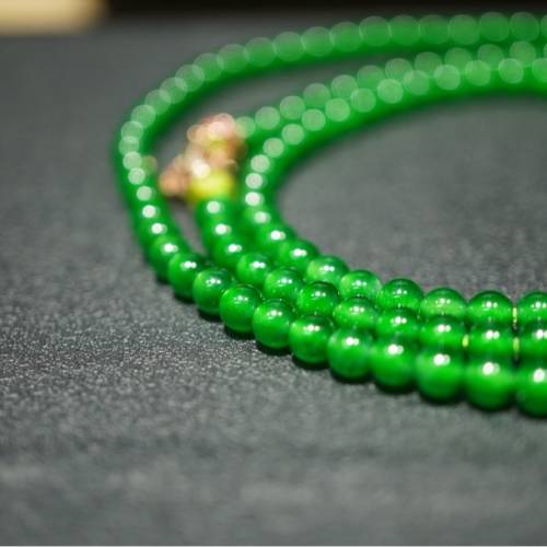 翡翠小米珠頸鏈_3.6mm