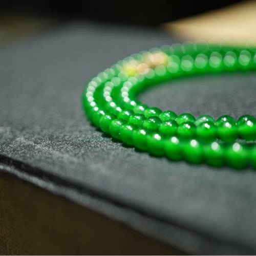 翡翠小米珠頸鏈_3.6mm