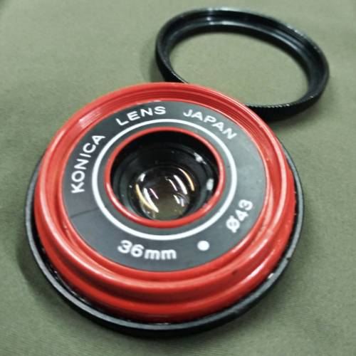 Konica Lens 36mm (從 红色Konica EFP3菲林機仔拆下)已加 金屬M42螺絲牙,(要加對焦...
