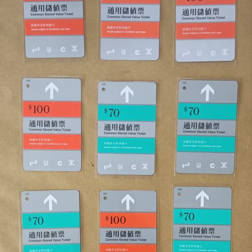 MTR地鐵廣告車票（包郵）