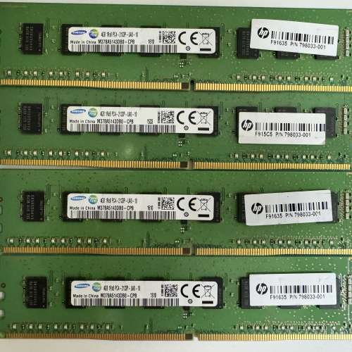 (4條$100）Samsung 4GB DDR4 4條
