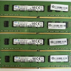 (4條$100）Samsung 4GB DDR4 4條