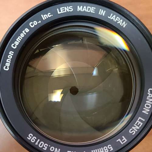 Canon FL 58mm F1.2 Lens