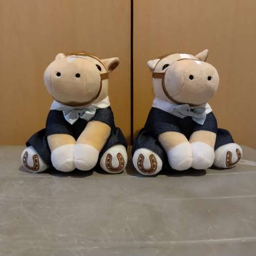 馬場有禮. The Ponyland牛仔服造型系列(女) - 小馬毛公仔 (米白色)(18cm)