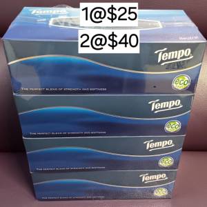 (只限將軍澳地鐵站)TEMPO盒裝抽紙(1抽4盒)
