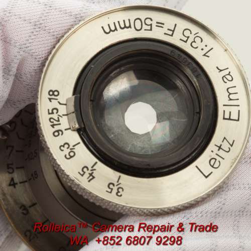 Leica Elmar 5cm 50 f3.5 nickel mtr [genuine nickel w/ radioactive glass]