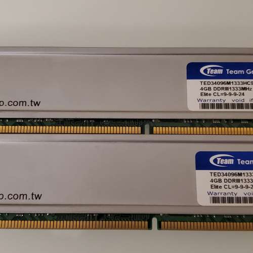 Team DDR3 1333 4G Ram記憶體