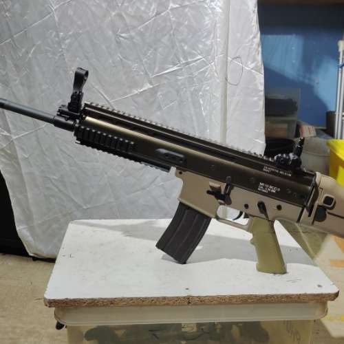 D-Boy SCAR-L 鋁合金一體成型上身 1j.  AEG 跟2段槍管, 可組裝成四個型號,$650