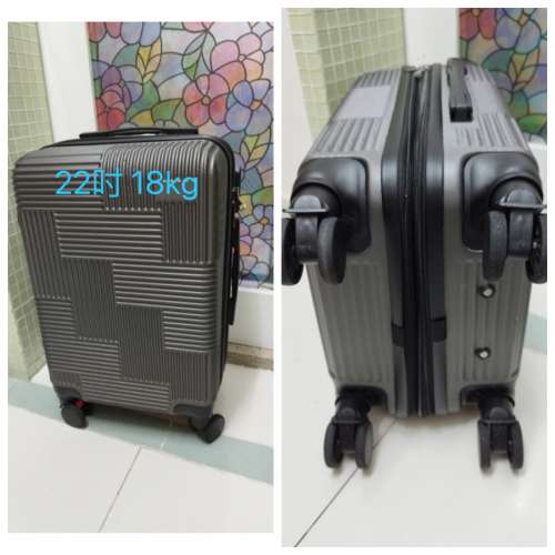 22吋萬向輪旅行行李箱（可上機）18kg handcarry expandable luggage suitcase