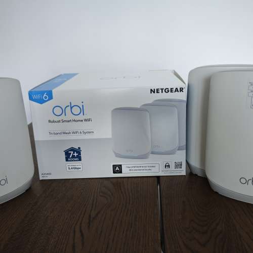 Netgear Orbi RBK763 三頻 AX5400 WiFi 6 Mesh (1路由器+2個衛星)