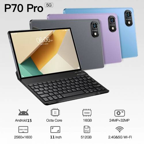 🚛包順豐櫃 國際版平板電腦 NotePad P70 Pro 11吋屏幕 512G|1TB 連無線鍵盤+滑鼠+磁...