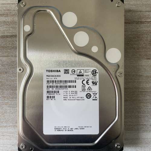 Toshiba 3TB MG03ACA300（有兩隻）