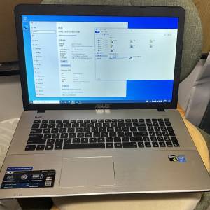 ASUS X751L 17吋大螢幕 手提電腦 - Intel Core i7-5500U + 8GB Ram + 120GB SSD