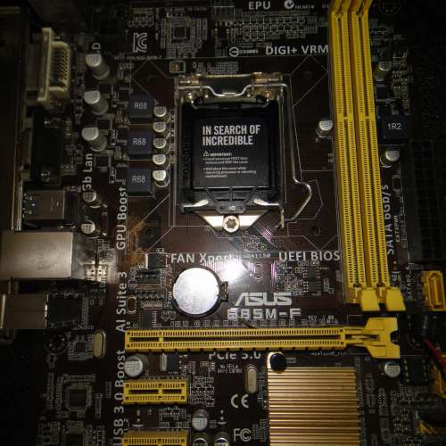 四代 ASUS華碩 B85M-F  Micro ATX 主機板  ((正版Window10Pro啟動碼))  Socket 1150