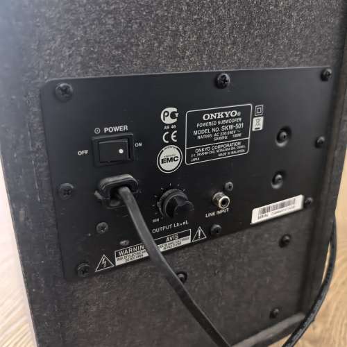 Onkyo SKW-501 8" subwoofer 重低音