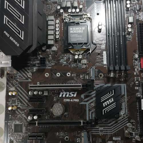 MSI Z390-A PRO ATX主版 ((正版Window10Pro)) Socket 1151 支援 第8、9代 處理器