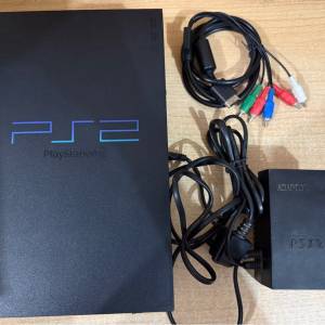 Sony PlayStation 2 SCPH-30000 主機 跟三腳插火牛和AV連接線