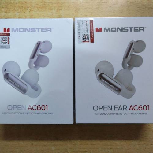 全新未開封 Monster Open  AC601 真無線 藍牙耳機 粉色 白色