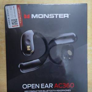 全新未開封 MONSTER AC360 開放式運動藍牙耳機  - 黑色 / 白色
